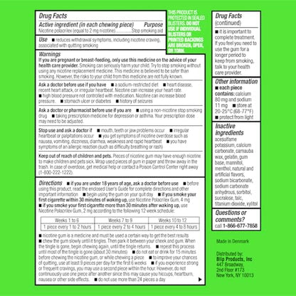 Blip NRT Nicotine Gum - 2mg Mint Freeze Flavor (20 Count) - Help Quit Smoking Aid, Reduce Cravings - Nicotine Replacement Therapy