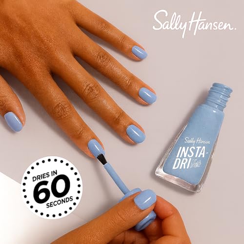 Sally Hansen Insta-Dri Galactic, Astro-Nautical, Quick Dry, Long Lasting, Semi Opaque, Shimmery Blue Nail Polish