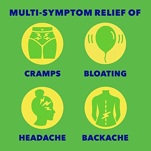 Midol Complete Caffeine Free Caplets 24ct: Midol Complete Caffeine Free Menstrual Pain Relief Caplets with Acetaminophen, Provides Headache Relief and Period Cramps Relief, 24 Count