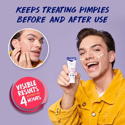 Clearasil Rapid Rescue Spot Treatment Cream with Benzoyl Peroxide Acne Medication for Acne Relief in as fast as 4 hours, 1 Ounce