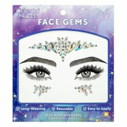 L.A GIRL Face Reusable Gems, Perfect for Halloween, Parties, Easy to Apply