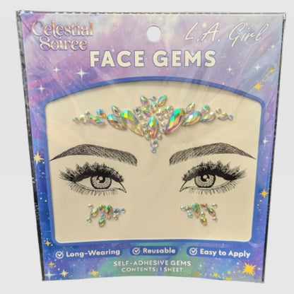 L.A GIRL Face Reusable Gems, Perfect for Halloween, Parties, Easy to Apply
