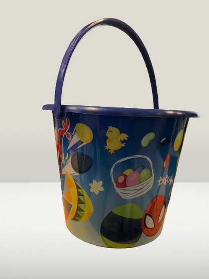 Spider-Man Plastic Jumbo Easter Pail, 7 inches Tall, by Ruz, Made with Recycled Plastic, Pink, Perfect Basket Stuffer