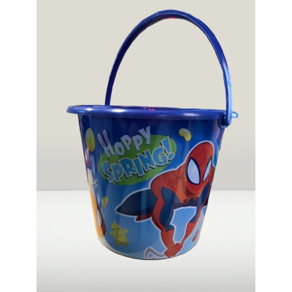 Spider-Man Plastic Jumbo Easter Pail, 7 inches Tall, by Ruz, Made with Recycled Plastic, Pink, Perfect Basket Stuffer