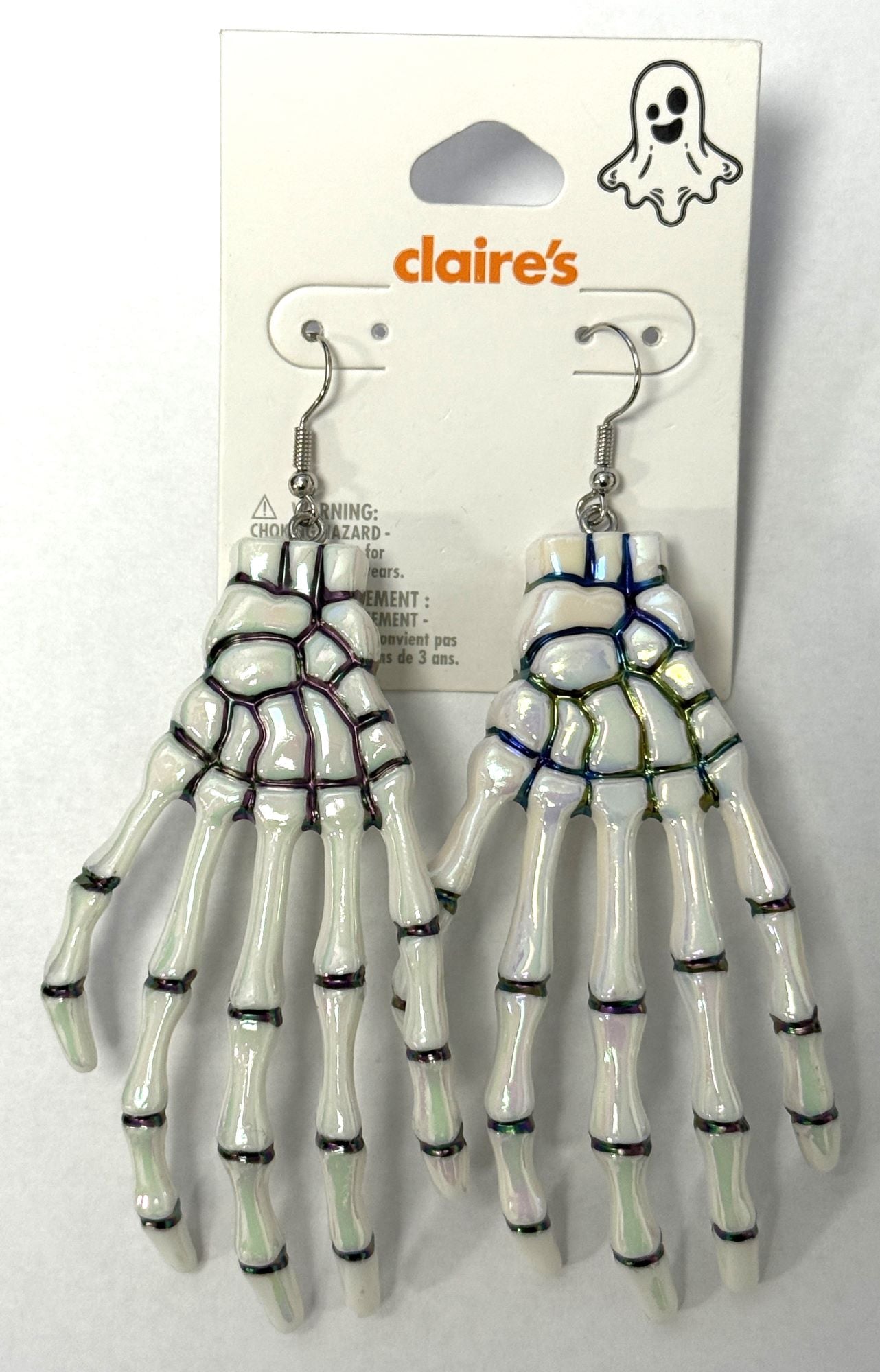 Claires Halloween Black Spiderweb Dangle Pierced Post Stud Earrings Enamel New