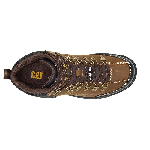 Cat Footwear mens Threshold Waterproof Steel Toe Work Boot, Real Brown, 11 US