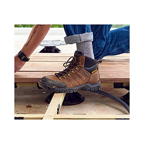 Cat Footwear mens Threshold Waterproof Steel Toe Work Boot, Real Brown, 11 US