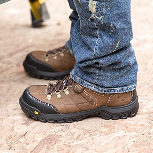 Cat Footwear mens Threshold Waterproof Steel Toe Work Boot, Real Brown, 11 US