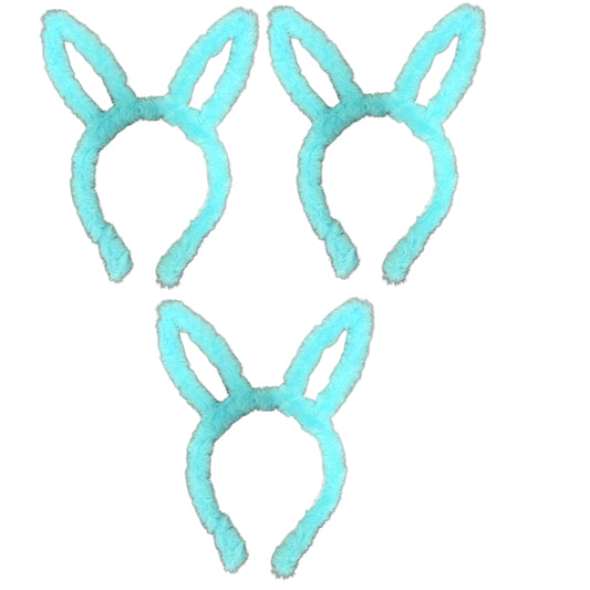 Halloween Costume Cosplay Rabbit Bunny Ears Headband Blue Wired Super Soft