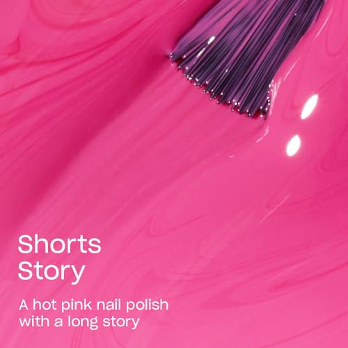 OPI Nail Lacquer Shorts Story | Opaque Bright Pink Crème Chip Resistant Nail Polish | Vegan, Fast Drying, Streak Free