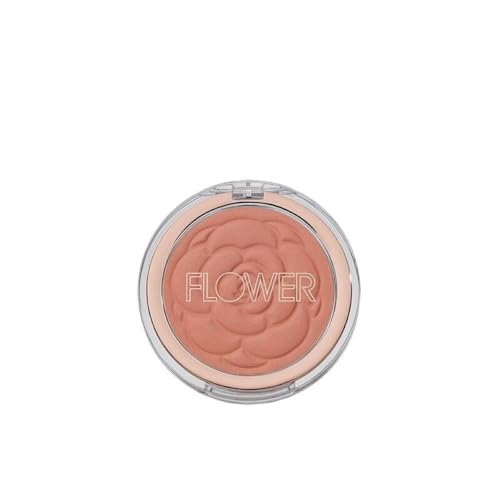 FLOWER Beauty By Drew Barrymore Blush Powder - Matte or Shimmer Natural Glow - Warms Complexion + Rosy Glow - Long-Lasting + Enhances Skin Tone - Blends on Smooth + Silky - Cruelty-Free + Vegan (Spic ed Petal)