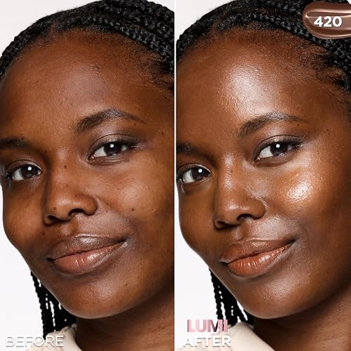L'Oreal Paris Lumi Le Glow Skin Tint, Lightweight Water-Based Tinted Serum with Foundation-Like Coverage, Glow Illuminator, Neutral 420, 0.85 Fl Oz