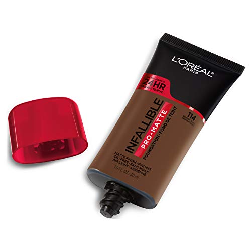 L'Oreal Paris Cosmetics Makeup Infallible Pro-Matte Liquid Longwear Foundation, Rich Chocolate, 1 fl oz.