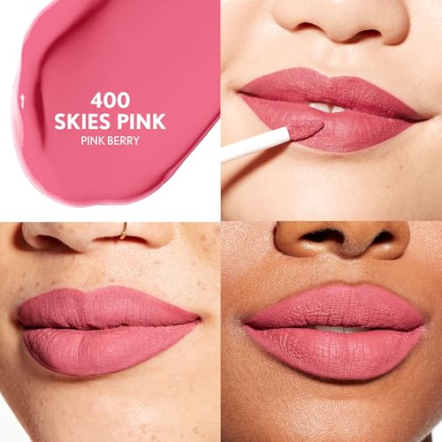 COVERGIRL Outlast Forever Velvet Pigment, 400 Skies Pink, Matte Lipstick, Vegan Formula, Easy to Use, Glides on Effortlessly, Long-Lasting, Perfect Color, 0.30oz