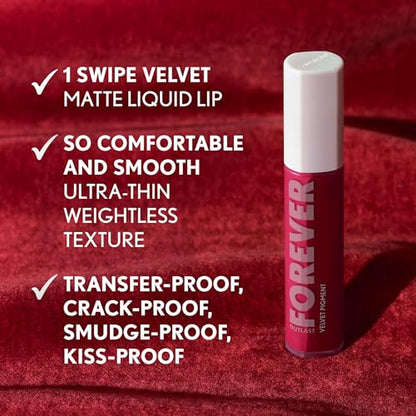 COVERGIRL Outlast Forever Velvet Pigment, 400 Skies Pink, Matte Lipstick, Vegan Formula, Easy to Use, Glides on Effortlessly, Long-Lasting, Perfect Color, 0.30oz