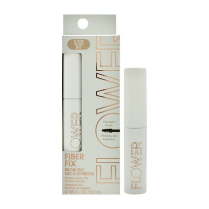 FLOWER BEAUTY By Drew Barrymore Fiber Fix Eyebrow Gel - Tinted Brow Mascara + Fixative for Eyebrows -Long-Lasting + Natural Finish -Vegan + Cruelty-Free - Blonde