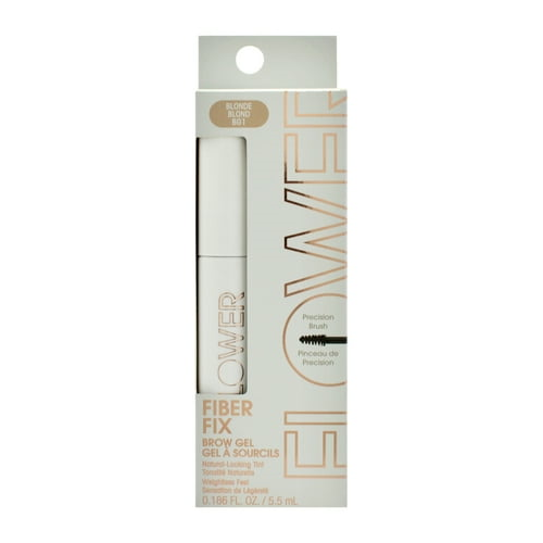FLOWER BEAUTY By Drew Barrymore Fiber Fix Eyebrow Gel - Tinted Brow Mascara + Fixative for Eyebrows -Long-Lasting + Natural Finish -Vegan + Cruelty-Free - Blonde