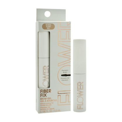 FLOWER BEAUTY By Drew Barrymore Fiber Fix Eyebrow Gel - Tinted Brow Mascara + Fixative for Eyebrows -Long-Lasting + Natural Finish -Vegan + Cruelty-Free - Blonde