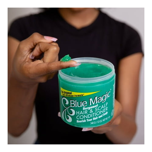 Blue Magic Bergamot Hair & Scalp Conditioner, 12 oz, Dry, Conditioning, Adult, Moisturizing