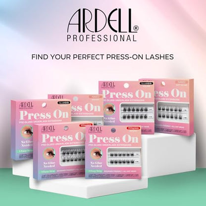 Ardell Press On Lashes Fauxmink Natural – Pre-Glued Underlash Extensions, Press on Lash Clusters, No Glue Needed Cluster Lashes, 12 ct