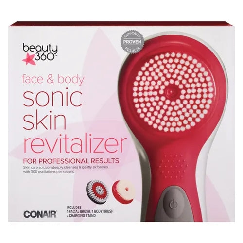 Conair Beauty 360 Face & Body Sonic Skin Revitalizer - Rechargeable, Waterproof