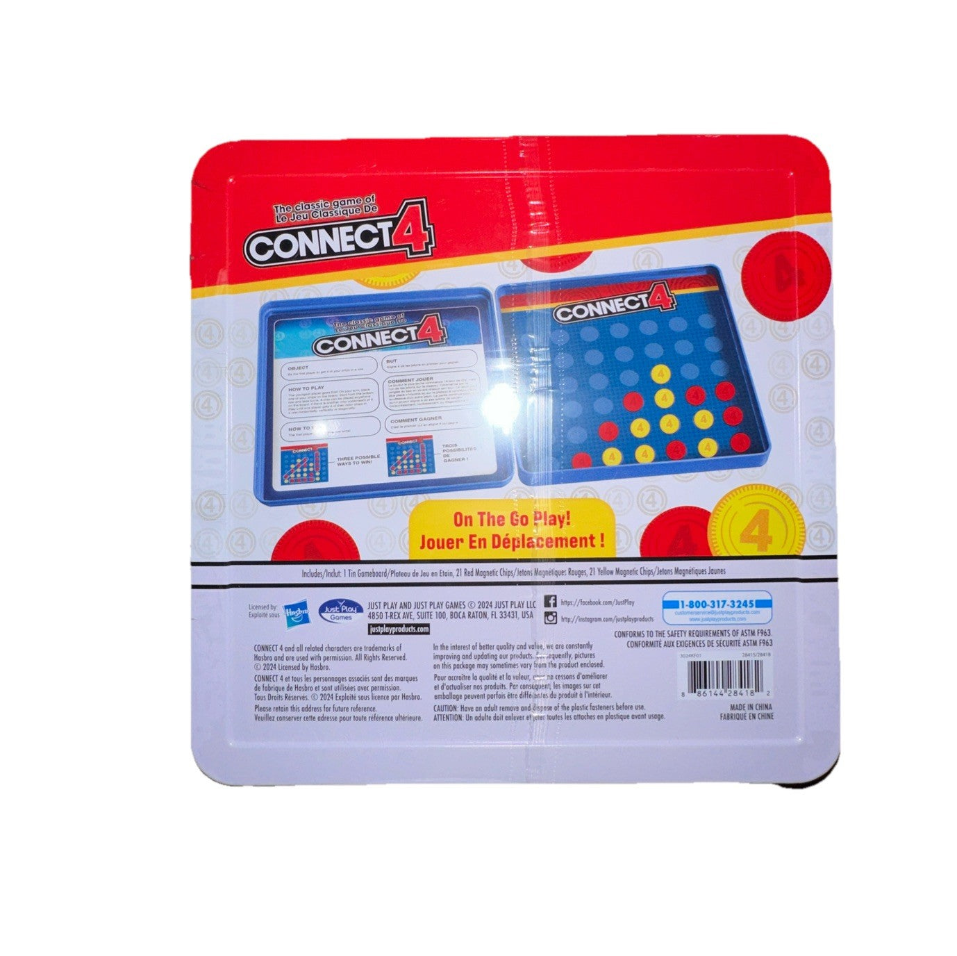 Hasbro CONNECT 4 Classic Game Play on The Go Magnetic Set Age 6+