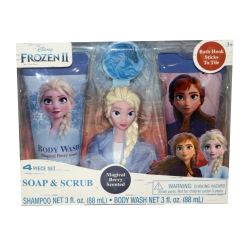 Disney Frozen II 4-Piece Soap and Scrub Body Wash and Shampoo Set Elsa Ana