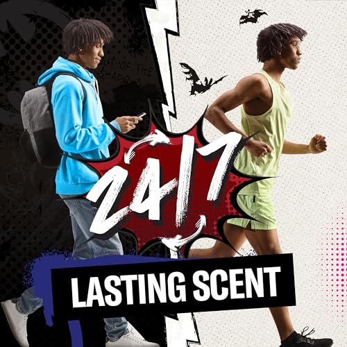 Old Spice Aluminum Free Body Deodorant Dry Body Spray for Men, 24/7 Freshness & Lasting Scent, 24/7 Sweat & Odor Protection, Smell Like a Hero, Batman, Black Cherry & Nightfall Scent, 5.1 oz 2 Pack