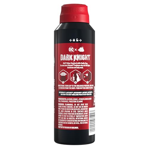 Old Spice Aluminum Free Body Deodorant Dry Body Spray for Men, 24/7 Freshness & Lasting Scent, 24/7 Sweat & Odor Protection, Smell Like a Hero, Batman, Black Cherry & Nightfall Scent, 5.1 oz 2 Pack