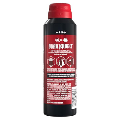 Old Spice Aluminum Free Body Deodorant Dry Body Spray for Men, 24/7 Freshness & Lasting Scent, 24/7 Sweat & Odor Protection, Smell Like a Hero, Batman, Black Cherry & Nightfall Scent, 5.1 oz 2 Pack