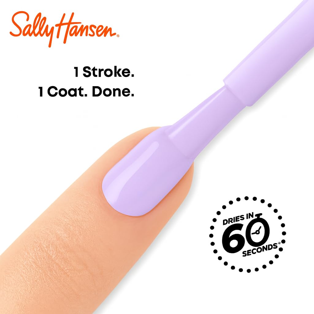 Sally Hansen Insta-Dri, Lavish Lilac, Quick Dry, Long Lasting, Opaque, Creme Purple Nail Polish