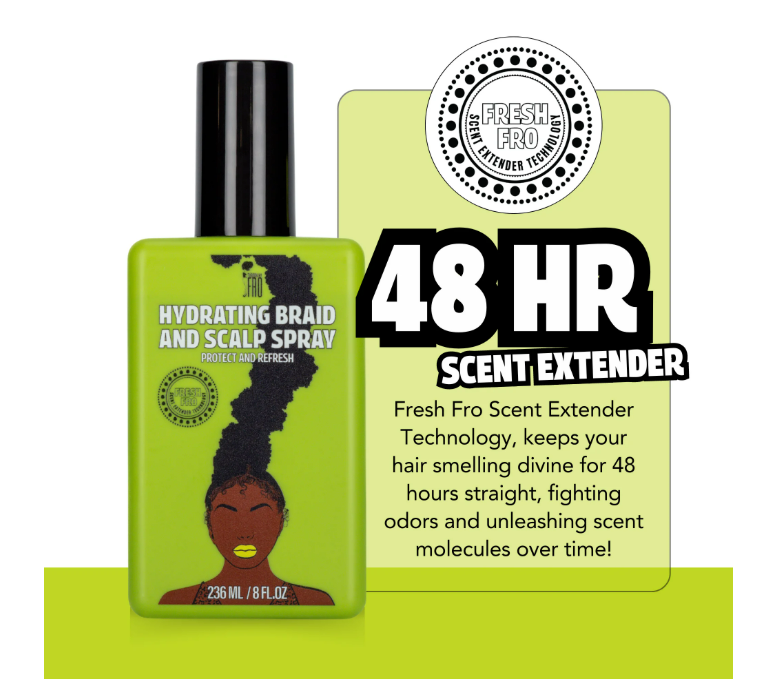 Kit Pardon My Fro Moisturizing Hair Milk  12 Fl oz and Braid & Scalp Hydrating Spray 8 Fl oz