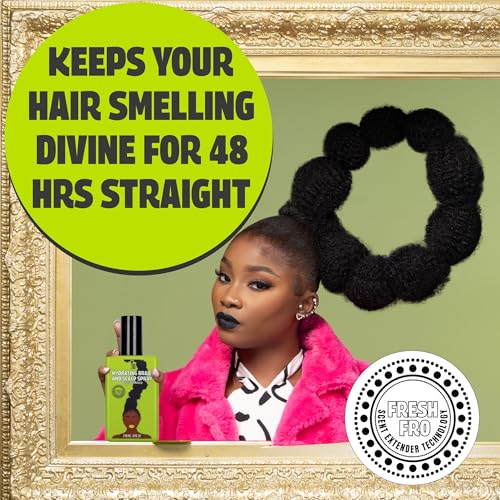 Pardon My Fro Braid & Scalp Hydrating Spray – Moisturizing Scalp Health Treatment for Dry, Itchy Scalp, Hair Hydration, Non-Oily Leave-In Spray for Women, Hyaluronic Acid Infused Hair Care Solution