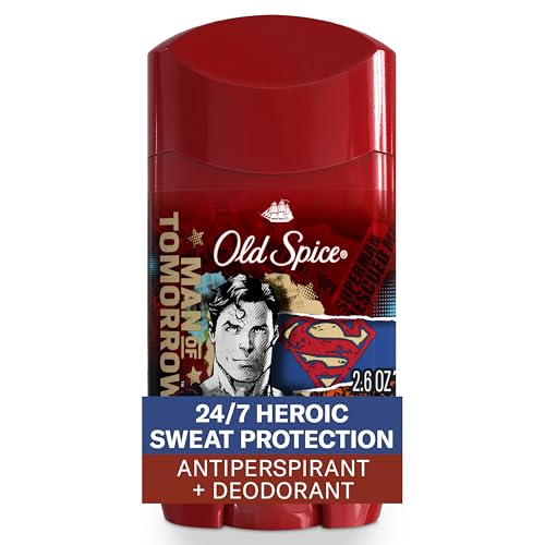 Old Spice Antiperspirant and Deodorant for Men, 24/7 Freshness & Lasting Scent, 24/7 Long Lasting Sweat & Odor Protection, Smell Like a Hero, Superman, Bright Citrus and Cosmos Scent, 2.6 oz (2 Pack)