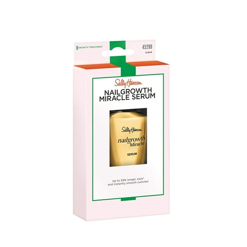 Sally Hansen Nailgrowth Miracle® Serum, Nail Treatment, Clear, 0.37 Fl Oz, 1 Pack, Nail Growth Serum, Nail Treatment, Brittle Nail Treatment, Advanced Peptide Technology, Enriched with Biotin