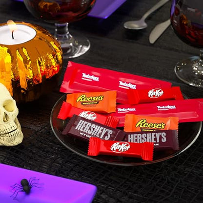 HERSHEY'S Miniatures Assorted Flavored, Halloween Candy Bag, 13.92 oz (45 Pieces)