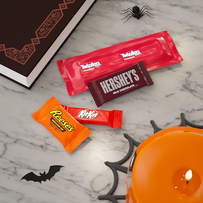 HERSHEY'S Miniatures Assorted Flavored, Halloween Candy Bag, 13.92 oz (45 Pieces)