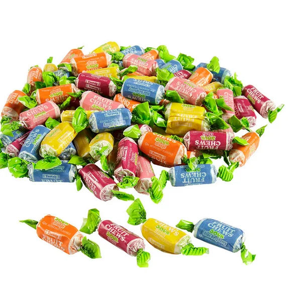 Tootsie Sour Fruit Chews Assorted Candy Mix, 5 Tangy Flavors, Sour Tootsie 70 Ct