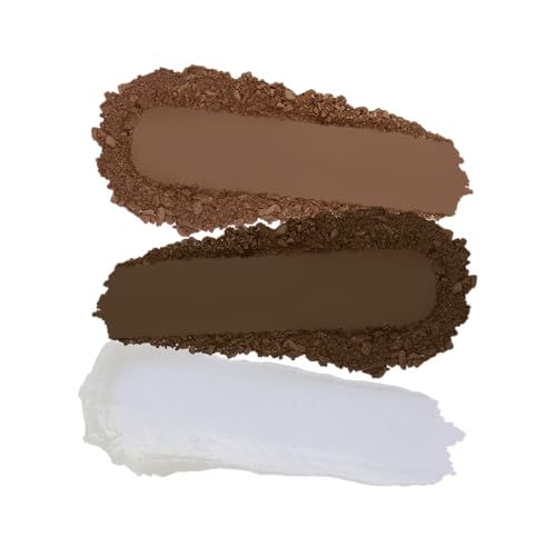 KimChi Chic Kimbrowly Eyebrow Powder Duo with Brow Wax - Natural Looking Brows, 3D Effect, Cruelty Free, Light Medium O 0.27oz