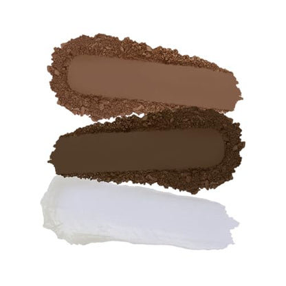 KimChi Chic Kimbrowly Eyebrow Powder Duo with Brow Wax - Natural Looking Brows, 3D Effect, Cruelty Free, Light Medium O 0.27oz
