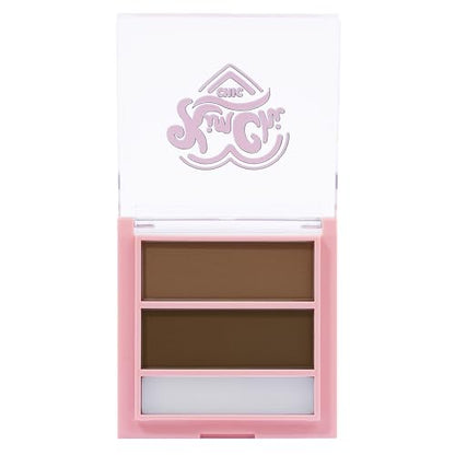 KimChi Chic Kimbrowly Eyebrow Powder Duo with Brow Wax - Natural Looking Brows, 3D Effect, Cruelty Free, Light Medium O 0.27oz