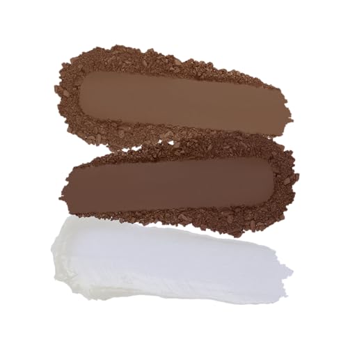 KimChi Chic Kimbrowly Eyebrow Powder Duo with Brow Wax - Natural Looking Brows, 3D Effect, Cruelty Free, Medium Deep P 0.27oz