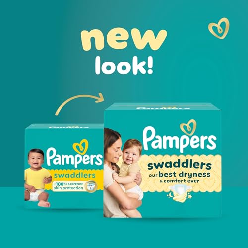 Pampers Baby Diapers - Swaddlers - Size 0, 84 Count, Ultra Absorbent Disposable Newborn Diaper