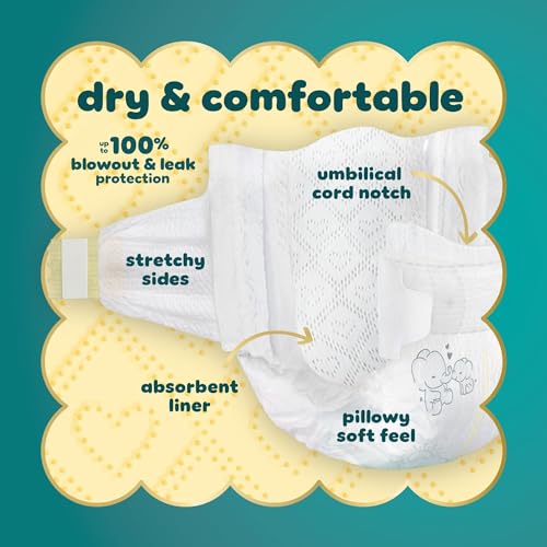 Pampers Baby Diapers - Swaddlers - Size 0, 84 Count, Ultra Absorbent Disposable Newborn Diaper