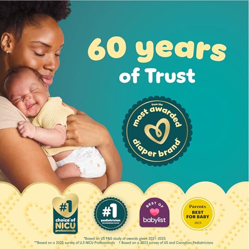 Pampers Baby Diapers - Swaddlers - Size 0, 84 Count, Ultra Absorbent Disposable Newborn Diaper