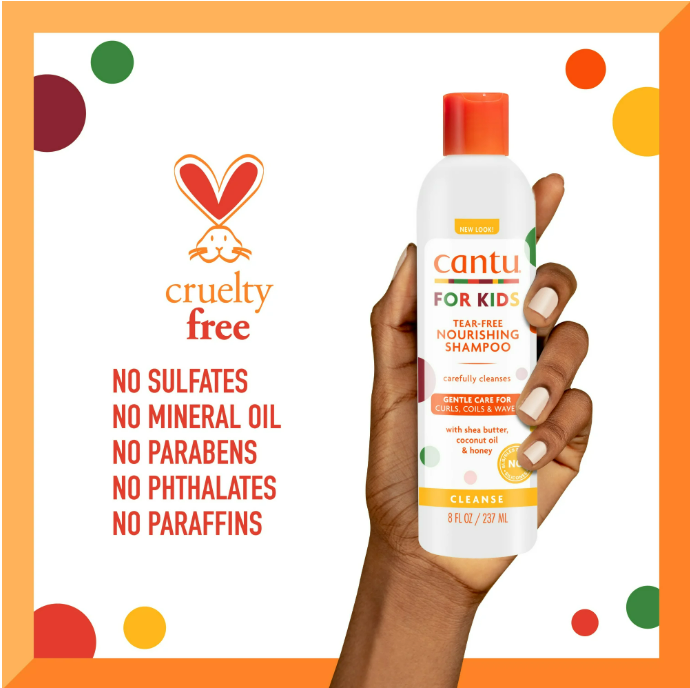 Cantu Care for Kids TearFree Nourishing Shampoo, Coconut, 8 Fl Oz