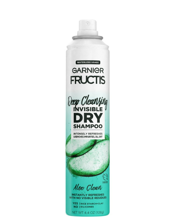 Garnier Fructis Deep Cleansing Dry Shampoo with Rice Starch Clay, Aloe Clean, 4.4 oz