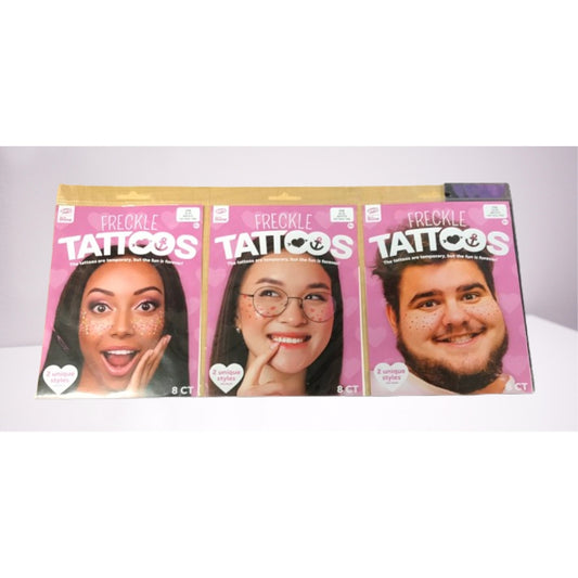 Savvy Be Mine Freckle Tattoos, Fun & Safe - 3 Pack Assorters