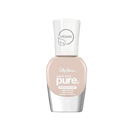 Sally Hansen Good. Kind. Pure. Nail Polish | Plant-Based, Vegan, 16-Free Formula | Sheer, Glossy | 30 Cashew Butter | Nude Beige Nail Color