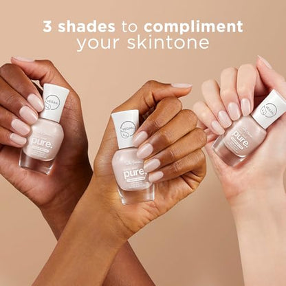 Sally Hansen Good. Kind. Pure. Nail Polish | Plant-Based, Vegan, 16-Free Formula | Sheer, Glossy | 30 Cashew Butter | Nude Beige Nail Color